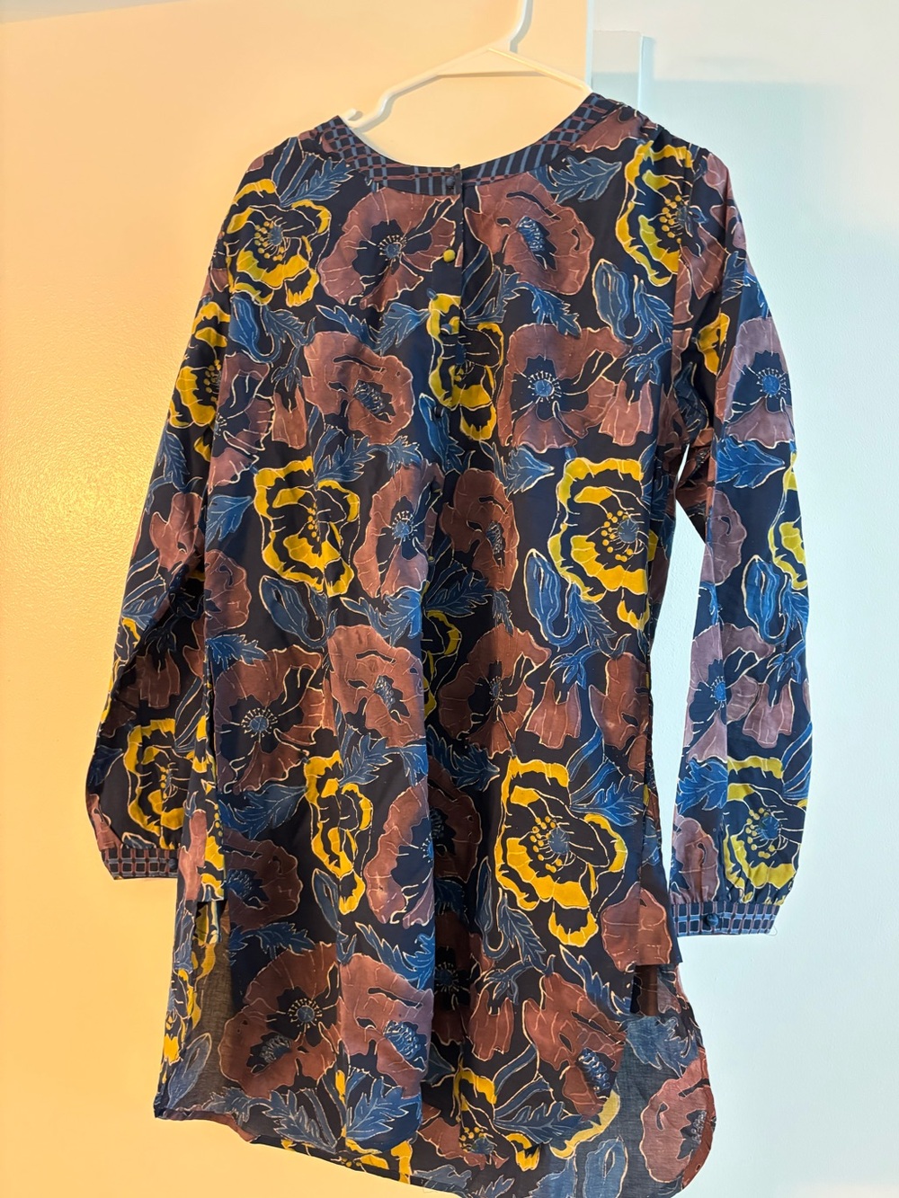 Anokhi yellow and blue tunic top 💯 cotton salwar